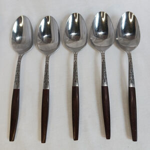 MCM Interpur Stainless Flatware Brown Handle Tablespoons